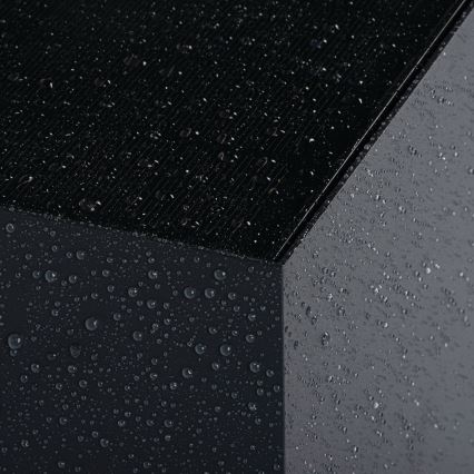 REKA Lampă LED solară de perete cu senzor, 3 W, 3,7 V, 1800 mAh, 3000/4000/6500K, IP65, negru