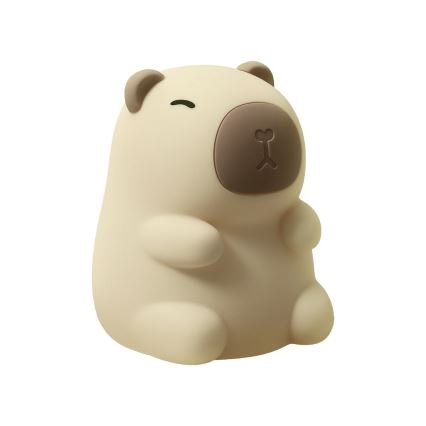 Lampă de veghe LED RGBW pentru copii, reîncărcabilă, tactilă și reglabilă KAPYBARA LED/0,45W/5V 800 mAh