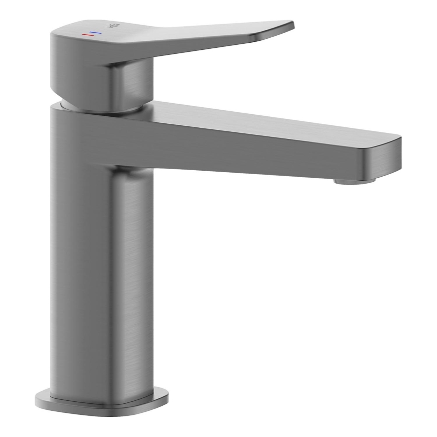 KFA Armatura 4522-815-61 - Baterie pentru lavoar cu ventil pop-up MALAGA 15,9 cm, gri metalizat