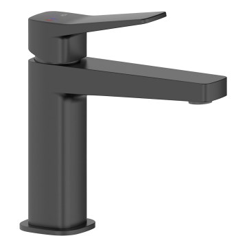 KFA Armatura 4522-815-81 - Baterie pentru lavoar + ventil de scurgere MALAGA 15,9 cm, negru