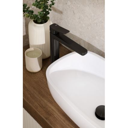 KFA Armatura 4522-825-81 - Baterie pentru lavoar cu ventil pop-up MALAGA, 17 cm, neagră