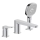 KFA Armatura 4525-210-00 - Baterie pentru cadă cu 3 orificii MALAGA, crom lucios
