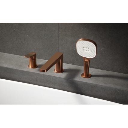 KFA Armatura 4525-210-34 - Baterie de cadă cu 3 orificii MALAGA aur roz