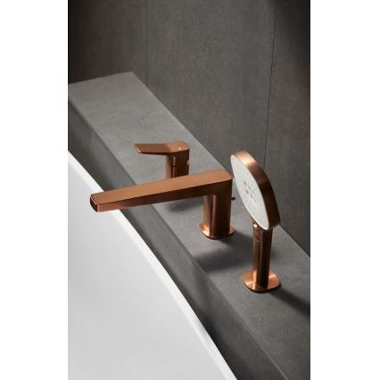 KFA Armatura 4525-210-34 - Baterie de cadă cu 3 orificii MALAGA aur roz