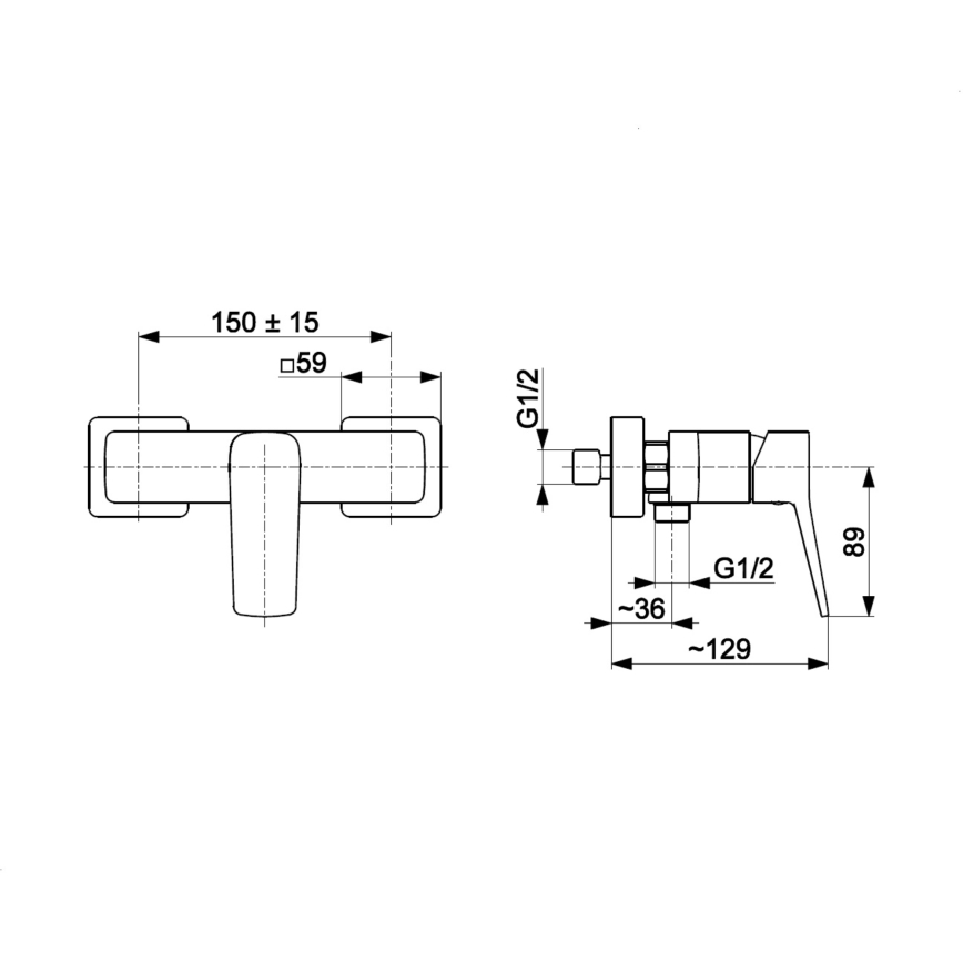 KFA Armatura 4526-010-81 - Baterie de duș MALAGA, neagră