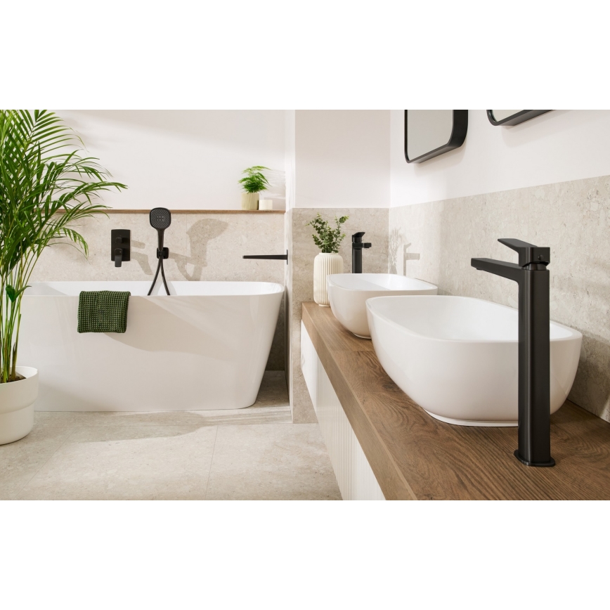 KFA Armatura 4529-301-81 - Set de duș MALAGA cu baterie încastrată, negru