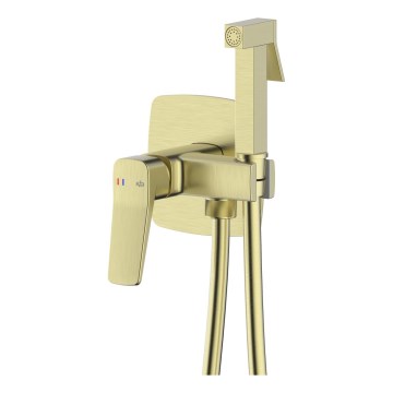 KFA Armatura 4529-512-31 MALAGA - Baterie pentru bideu cu duș, montaj încastrat, auriu periat