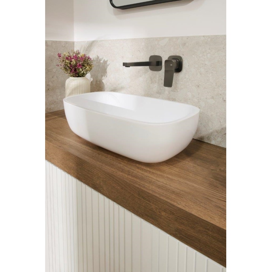 Baterie pentru lavoar, montaj încastrat KFA Armatura 4529-810-61 MALAGA, gri metalizat