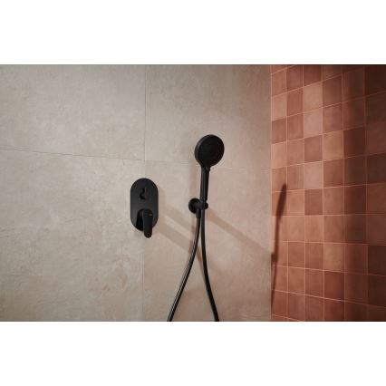 KFA Armatura 5559-501-81 - Set de duș cu baterie incastrată OTAVA negru mat