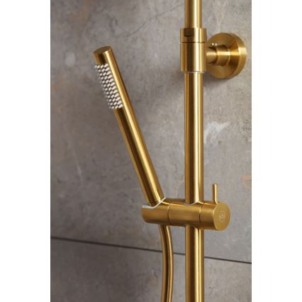 KFA Armatura 5736-920-31 - Set de duș cu baterie termostatică MOZA, finisaj auriu mat