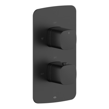 KFA Armatura 5759-001-81 - Baterie termostatică de duș pentru montaj încastrat MALAGA, neagră