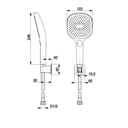 KFA Armatura 841-255-81 - Set de duș MALAGA negru