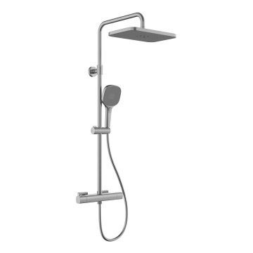 KFA Armatura MALAGA 5756-910-61 - Set de duș cu baterie termostatică, gri metalizat