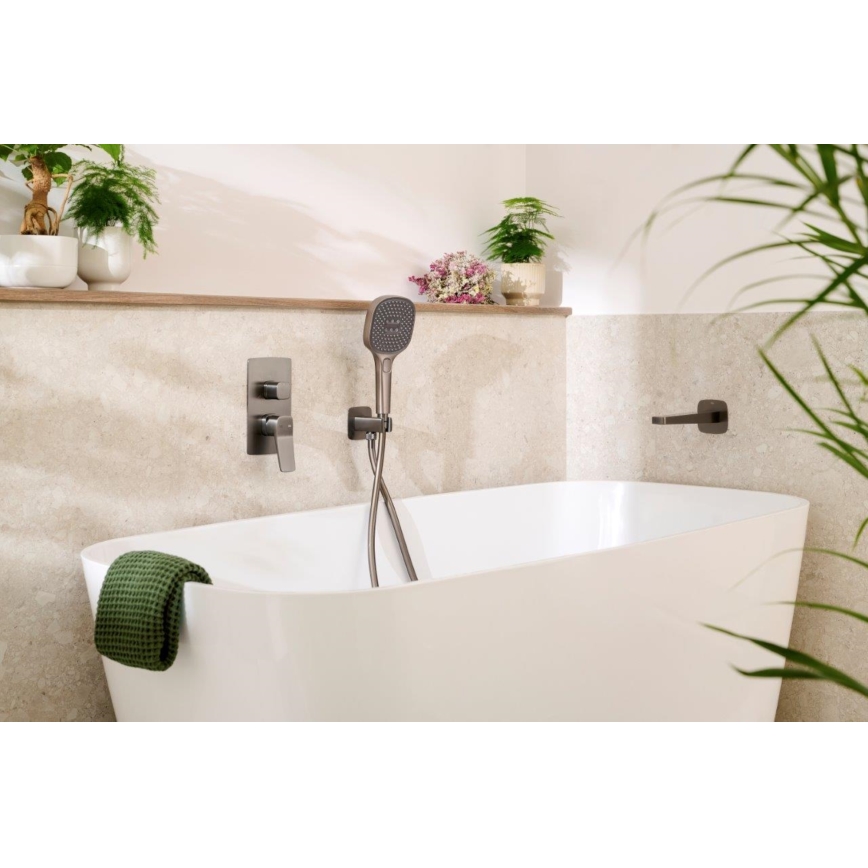 KFA Armatura 836-007-61 - Pipă MALAGA pentru montaj încastrat, gri metalizat