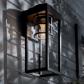 Kichler - Aplică de perete pentru exterior HONE M 1xE27/60W/230V IP44 neagră
