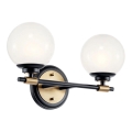 Kichler BENNO - Aplică LED de perete pentru baie, 2xLED/3W/230V, negru/auriu, IP44