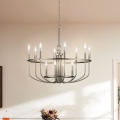 Kichler - Candelabru suspendat pe lanț CAPITOL HILL 12xE14/40W/230V crom mat