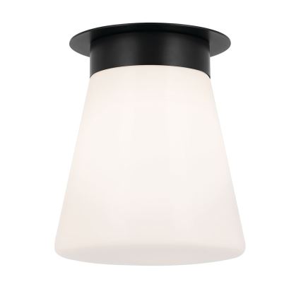 Kichler - Plafonieră ALBERS 1xE27/40W/230V Ø 21,6 cm negru