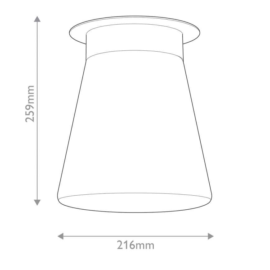 Kichler - Plafonieră ALBERS 1xE27/40W/230V Ø 21,6 cm negru