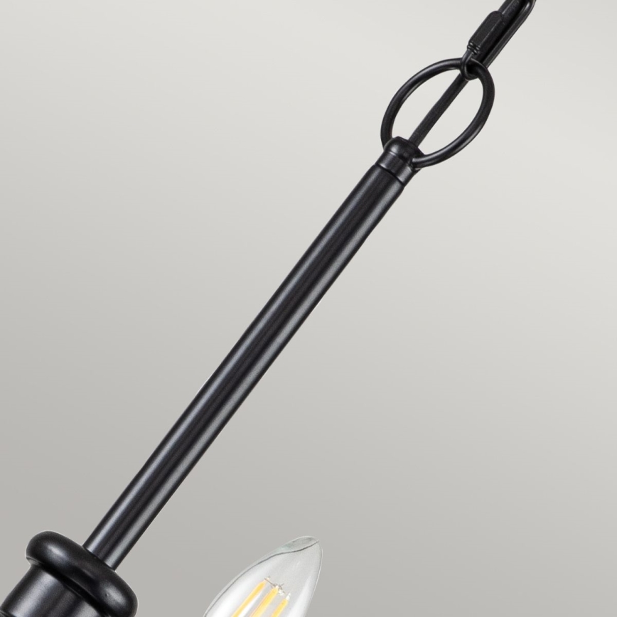 Kichler - Candelabru CAPITOL HILL cu lanț, 12xE14/40W/230V, negru