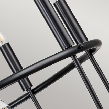 Kichler - Candelabru CAPITOL HILL cu lanț, 12xE14/40W/230V, negru