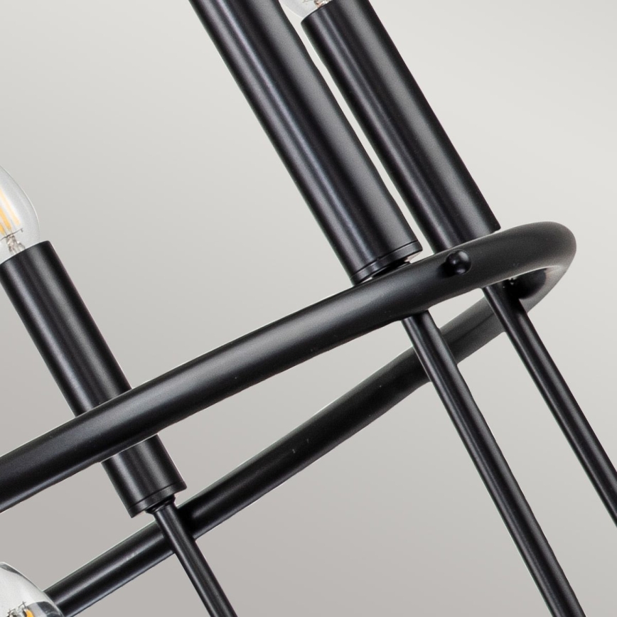 Kichler - Candelabru CAPITOL HILL cu lanț, 12xE14/40W/230V, negru