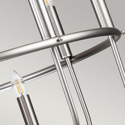 Kichler - Candelabru suspendat pe lanț CAPITOL HILL 12xE14/40W/230V crom mat