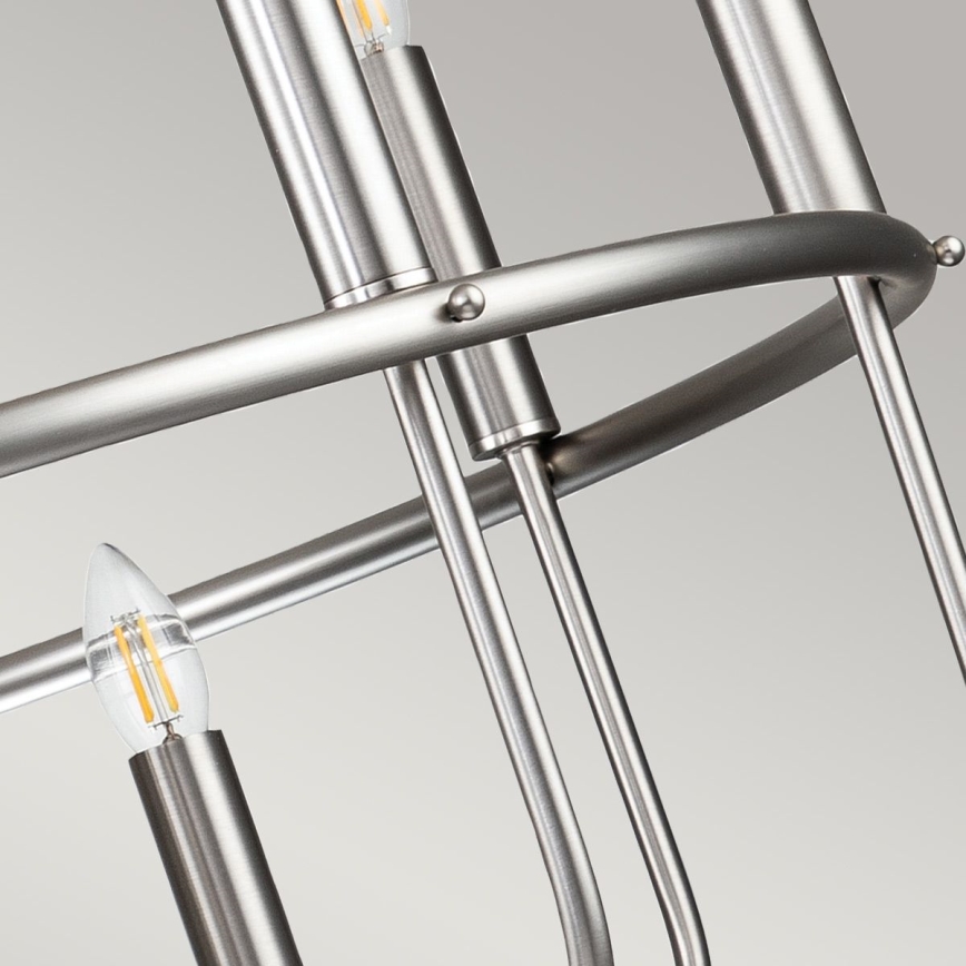 Kichler - Candelabru suspendat pe lanț CAPITOL HILL 12xE14/40W/230V crom mat