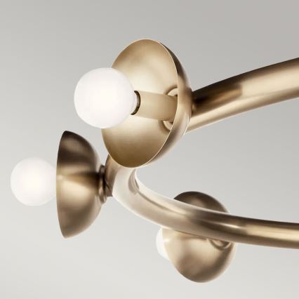 Kichler - Candelabru pe cablu PALTA, 9xE14/40W/230V, auriu