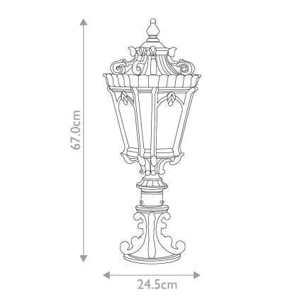Kichler - Lampă de exterior TOURNAI 2xE14/60W/230V IP44 bronz