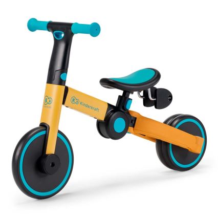 KINDERKRAFT - Tricicletă pentru copii 3în1 4TRIKE galben/turcoaz