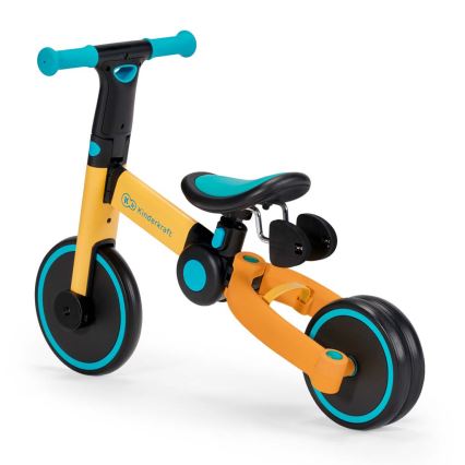 KINDERKRAFT - Tricicletă pentru copii 3în1 4TRIKE galben/turcoaz
