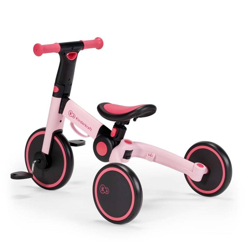 KINDERKRAFT - Tricicletă pentru copii 3în1 4TRIKE roz