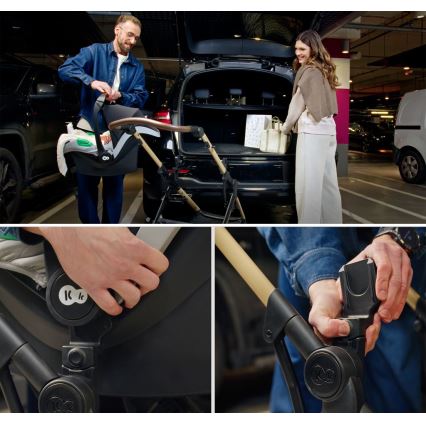 KINDERKRAFT - Cărucior combinat 3 în 1 MOOV 2 XL Air Black