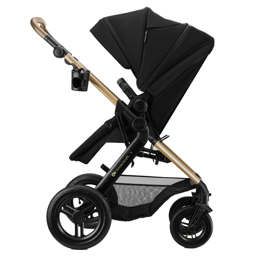 KINDERKRAFT - Cărucior combinat 3 în 1 MOOV 2 XL Air Black