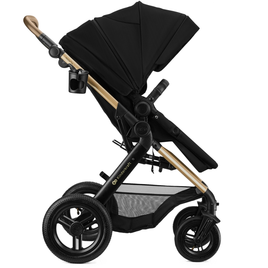 KINDERKRAFT - Cărucior combinat 3 în 1 MOOV 2 XL Air Black