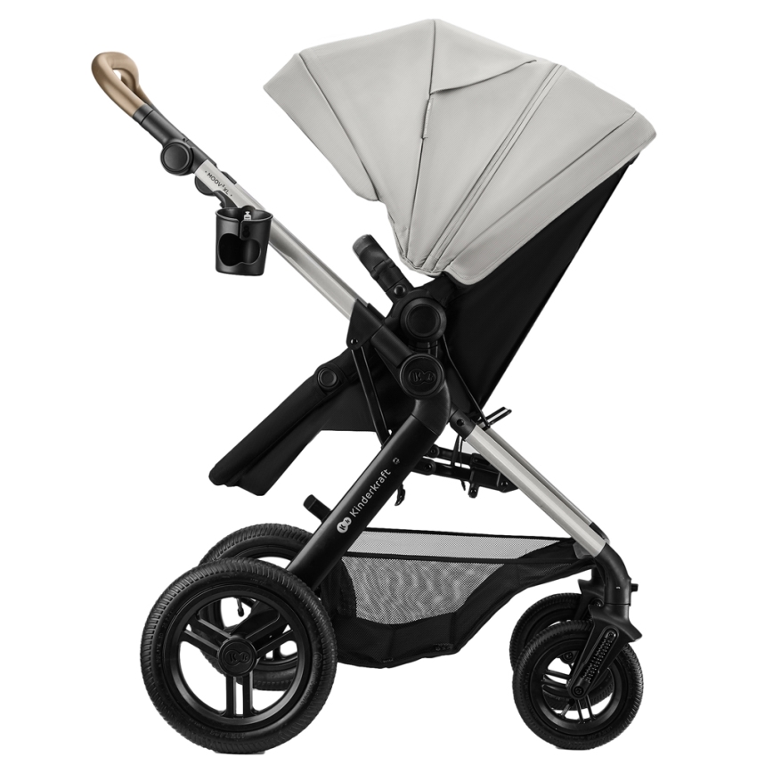 KINDERKRAFT - Cărucior combinat 3 în 1 MOOV 2 XL Air Grey