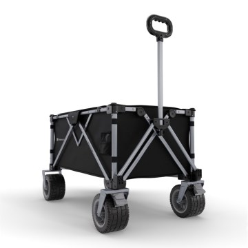 KINDERKRAFT - Cărucior pentru transport pliabil WAGON ROLLSTER, negru