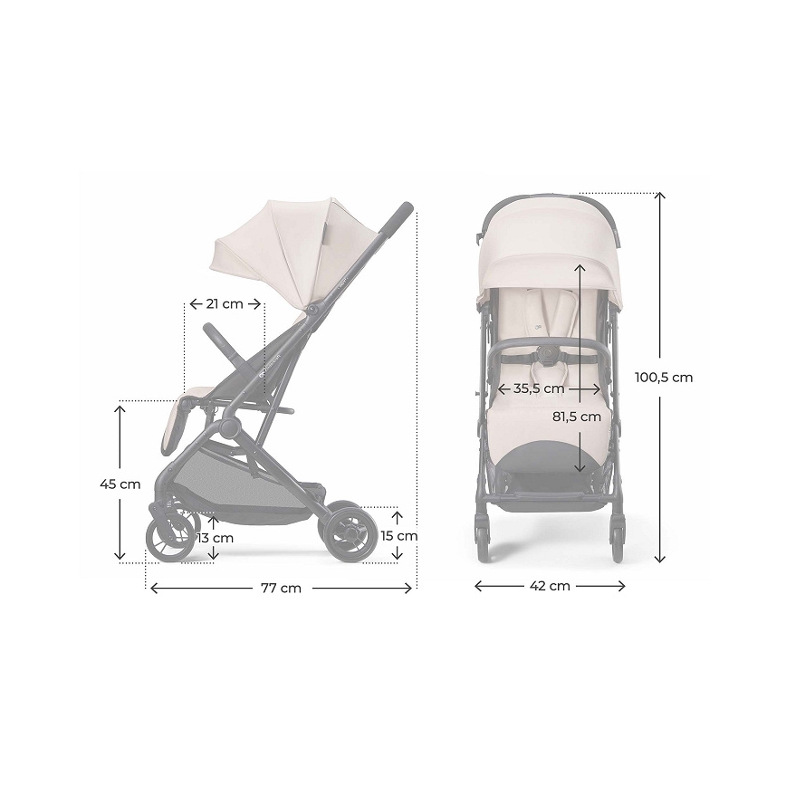 KINDERKRAFT - Cărucior sport INDY 3 Misty Beige