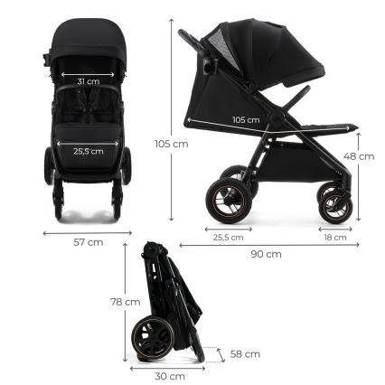 KINDERKRAFT - Cărucior sport MITZY Air, negru