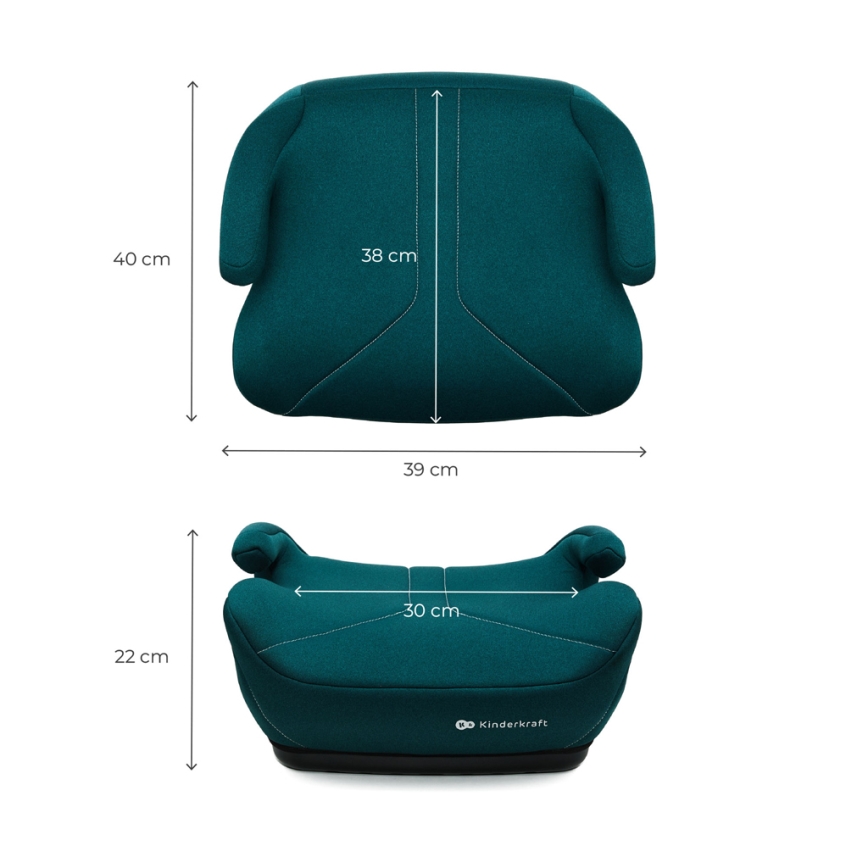 KINDERKRAFT - Înălțător auto I-BOOST 2, 125–150 cm, turcoaz