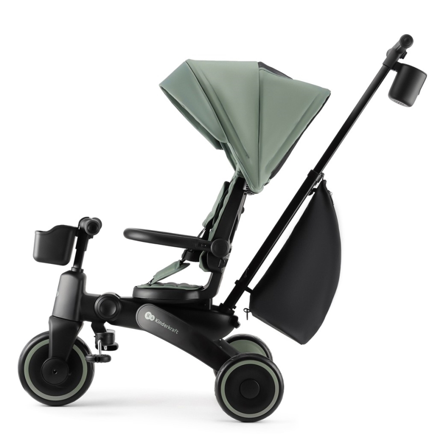 KINDERKRAFT - JAZZ 2 Tricicletă 4 în 1 pentru copii, verde