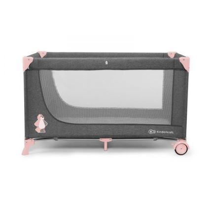 KINDERKRAFT - Patut de călătorie JOY roz-gri
