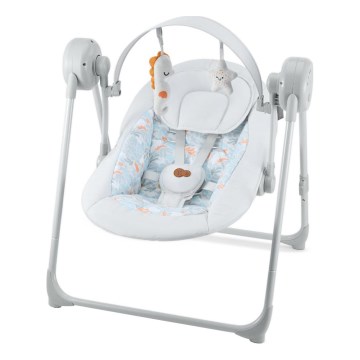 KINDERKRAFT - Leagăn pentru bebeluși SWINGEE, cu melodii, gri, 4xAAA/230V