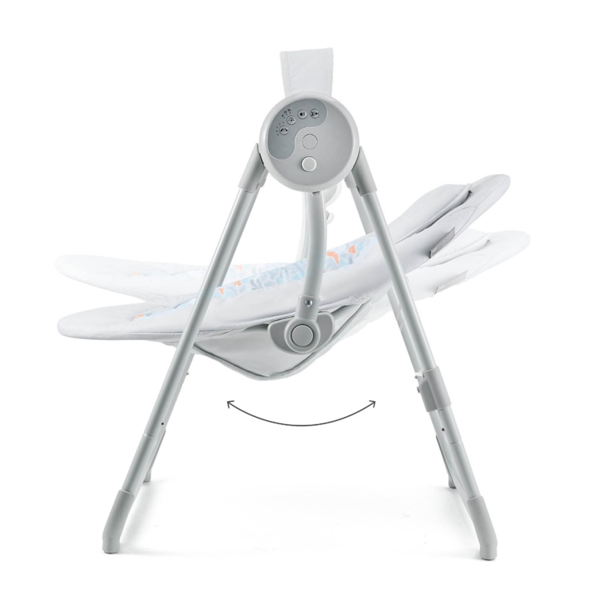 KINDERKRAFT - Leagăn pentru bebeluși SWINGEE, cu melodii, gri, 4xAAA/230V
