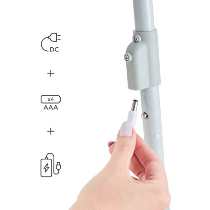 KINDERKRAFT - Leagăn pentru bebeluși SWINGEE, cu melodii, gri, 4xAAA/230V