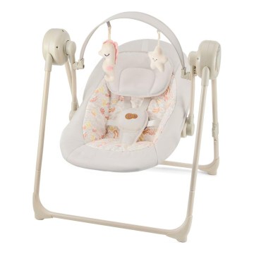 KINDERKRAFT - Leagăn SWINGEE pentru copii, cu melodii, bej, 4xAAA/230V