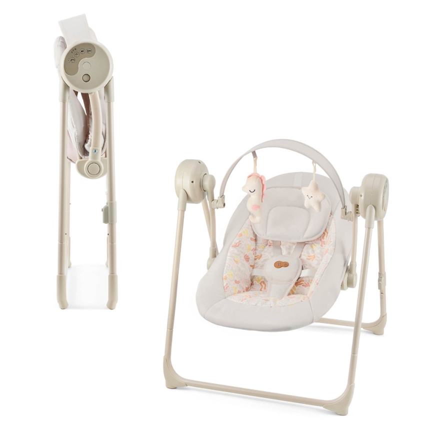KINDERKRAFT - Leagăn SWINGEE pentru copii, cu melodii, bej, 4xAAA/230V