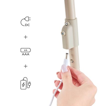 KINDERKRAFT - Leagăn SWINGEE pentru copii, cu melodii, bej, 4xAAA/230V