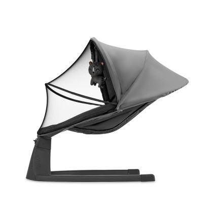 KINDERKRAFT - Leagăn pentru copii 2în1 LUMI cu melodie, 4xAAA, gri închis